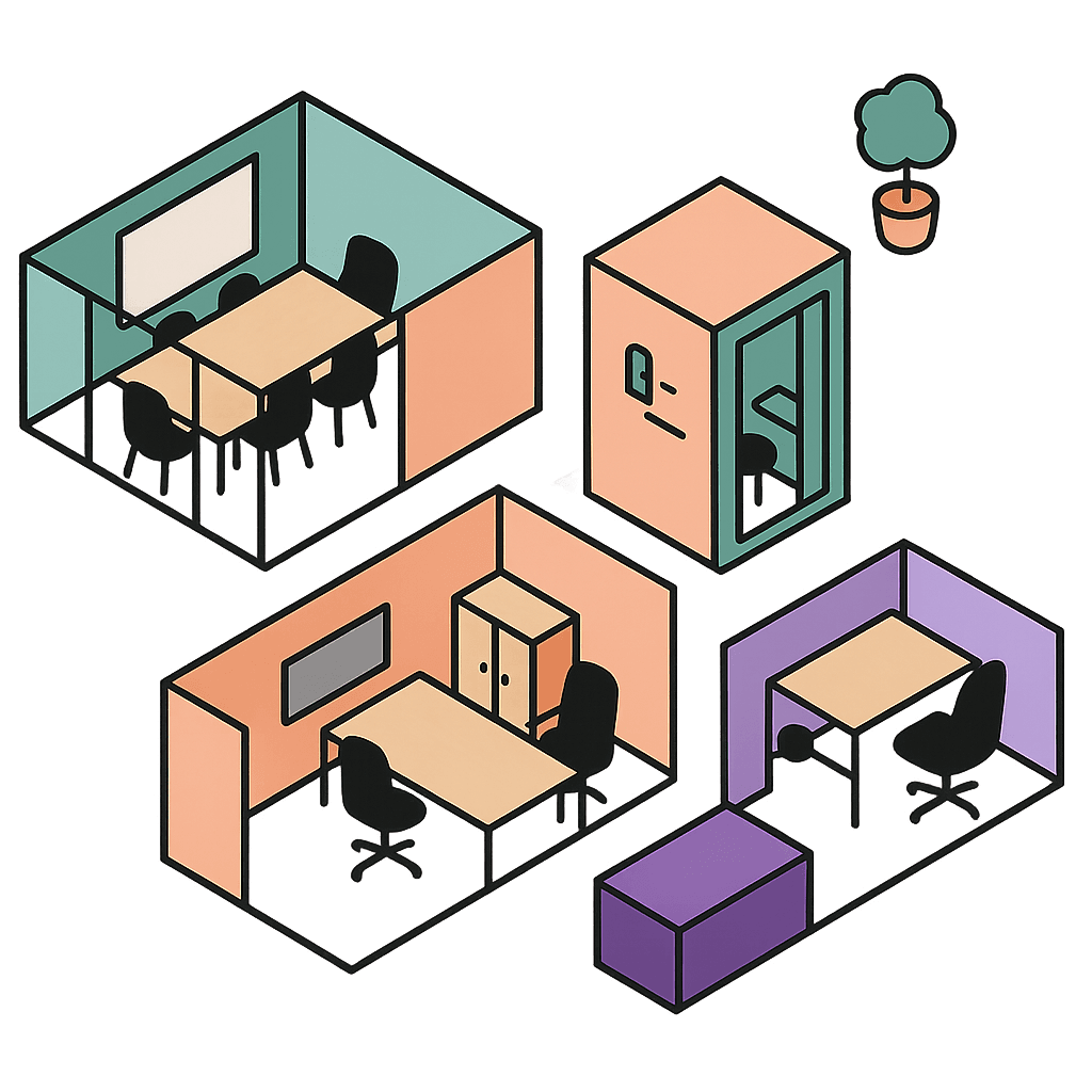 Illustration showing workspace transformation with LOCUS